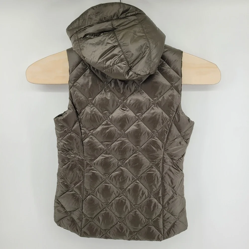 Gerry Womens Small Quilted Duck Down Vest Hooded‎ Reversible - Picture 2 of 10